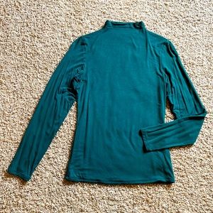 Express Fitted Mock Neck Long Sleeve Tee